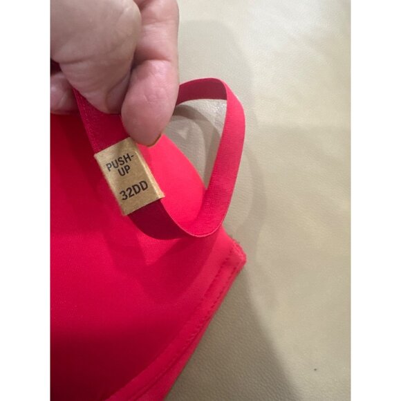 Pink Wear Everywhere Push-Up Bra 32DD Red & Pink Adjustable Straps Lightly Padde - Picture 2 of 5